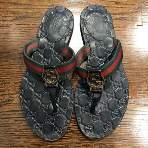 Gucci “GG” logo sandals